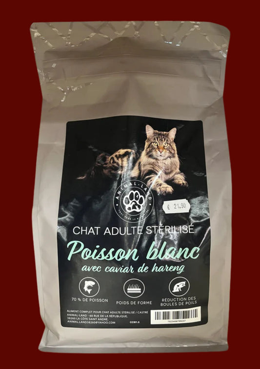 Connoisseur Poisson blanc avec Caviar de Hareng 70% pour Chat