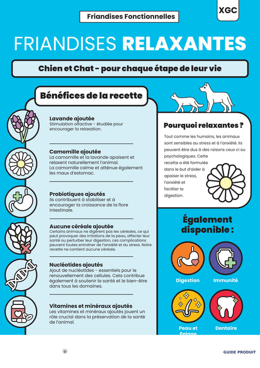 Friandises Relaxantes Chien Chat – Camomille, Lavande, Sans Céréales | Animal-Land