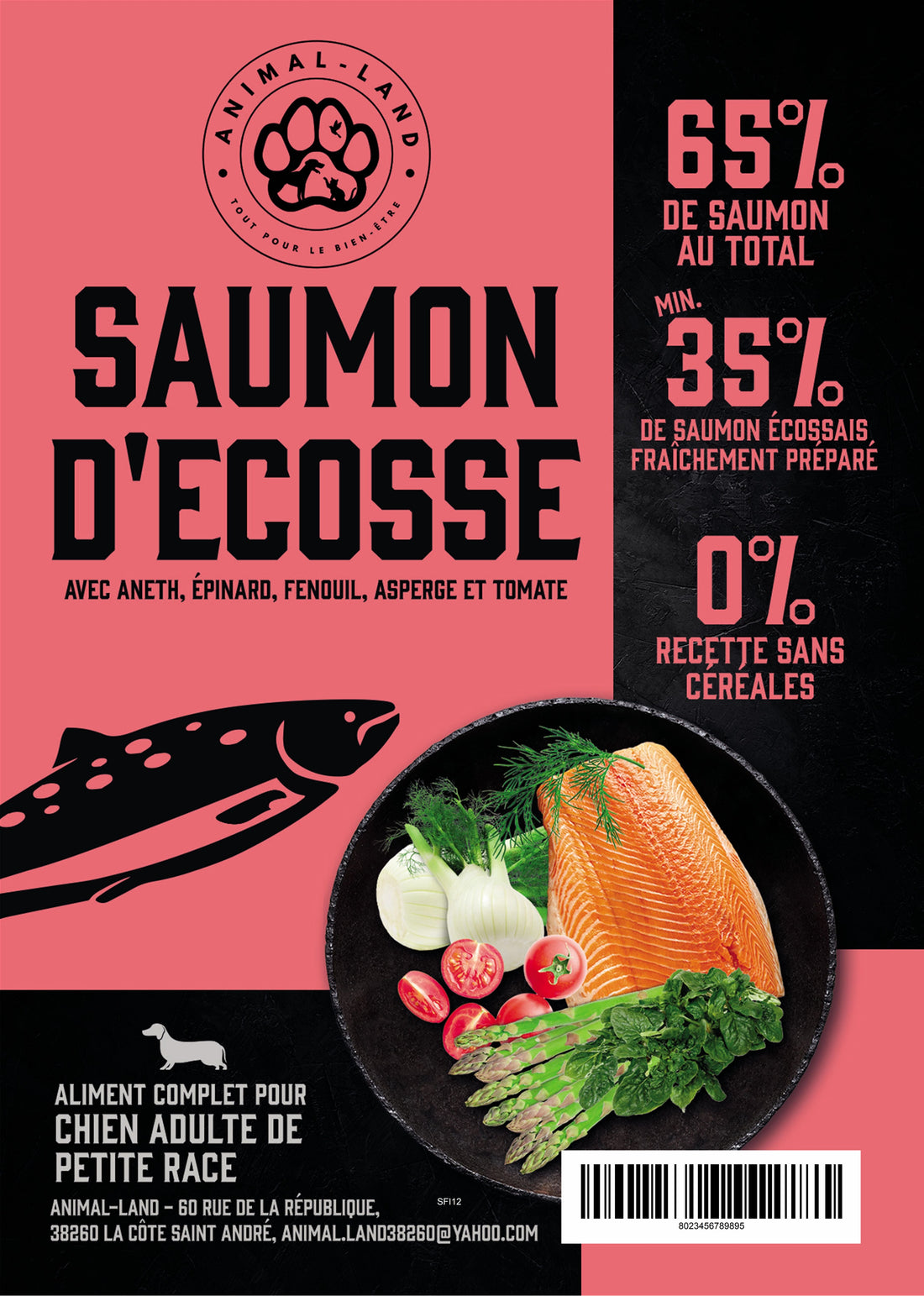 Intensité 65 Saumon Écossais – La croquette premium pour petites races