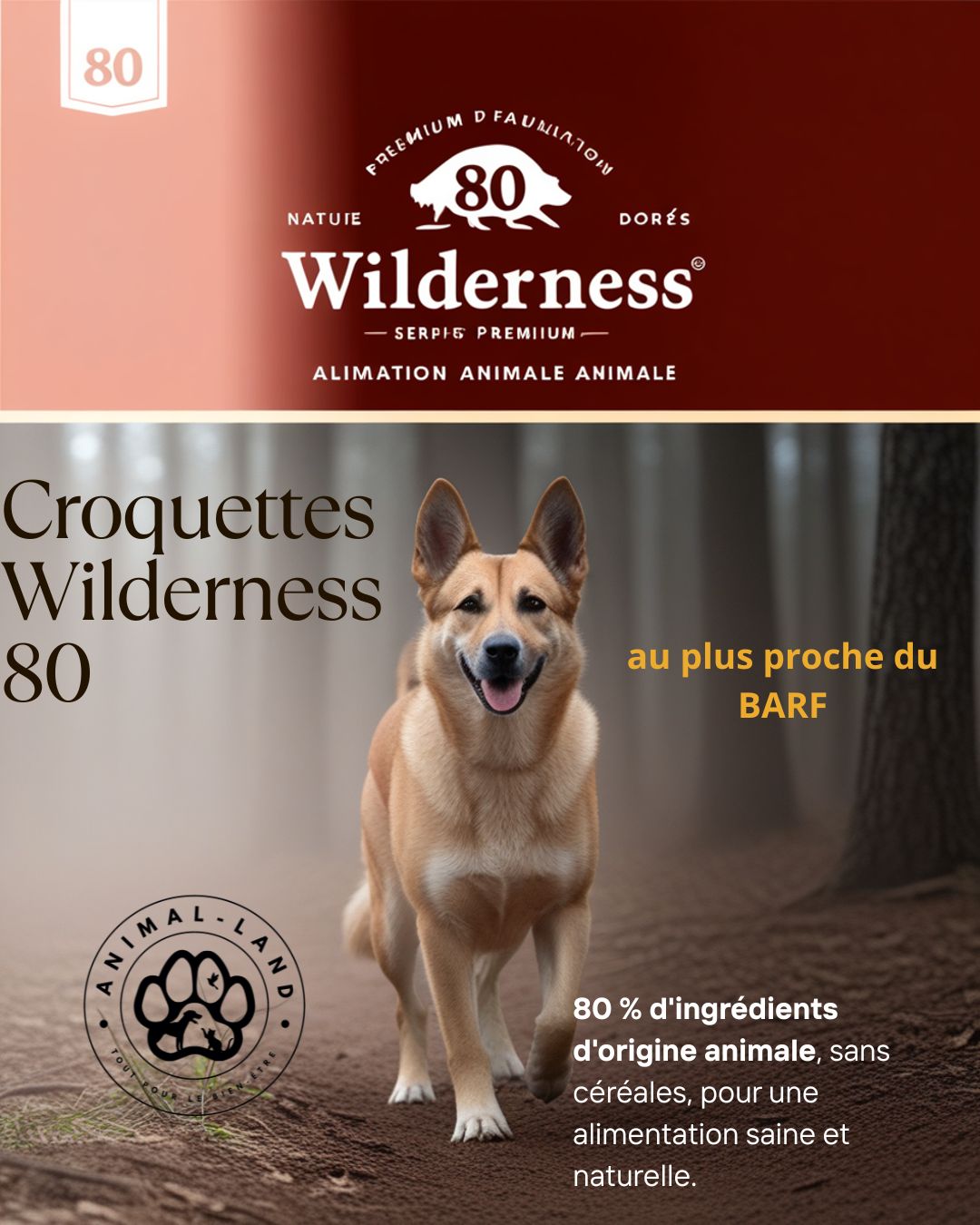 Wilderness 80% Frais Sans Céréales