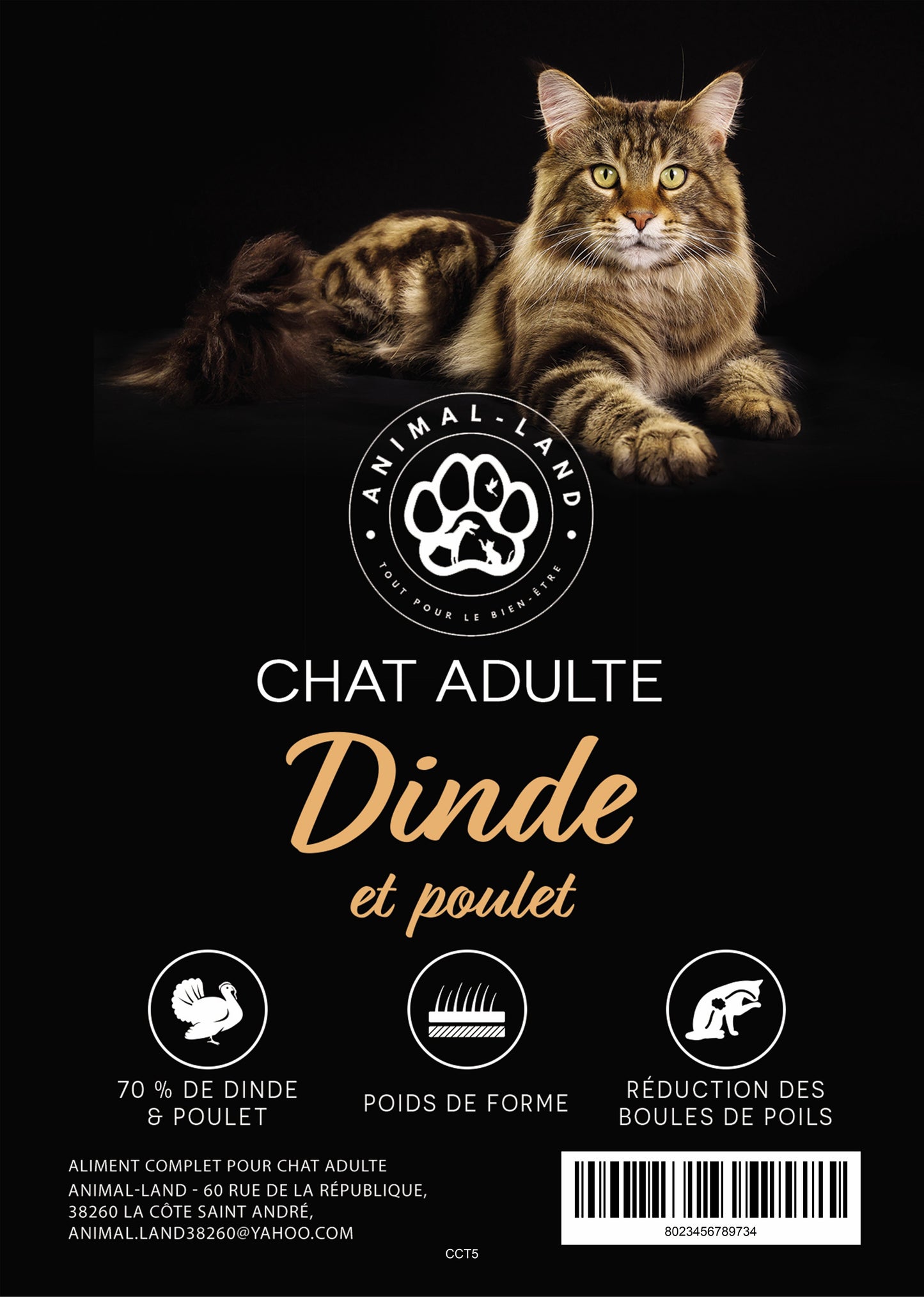 Croquettes Chat Nature Pure 70 – Dinde et Poulet. 70 % de Dinde &amp; Poulet — riche en acides aminés essentiels, vitamines et minéraux pour le bien-être au quotidien
Réduction des boules de poils — cellulose ajoutée pour faciliter leur élimination naturelle
Santé du système urinaire — formule pensée pour maintenir un pH optimal
Santé du cœur — taurine ajoutée pour soutenir la fonction cardiaque
Bonne digestion — prébiotiques (FOS, MOS) pour une meilleure absorption des nutriments