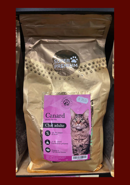 Super premium canard  avec du riz pour chat