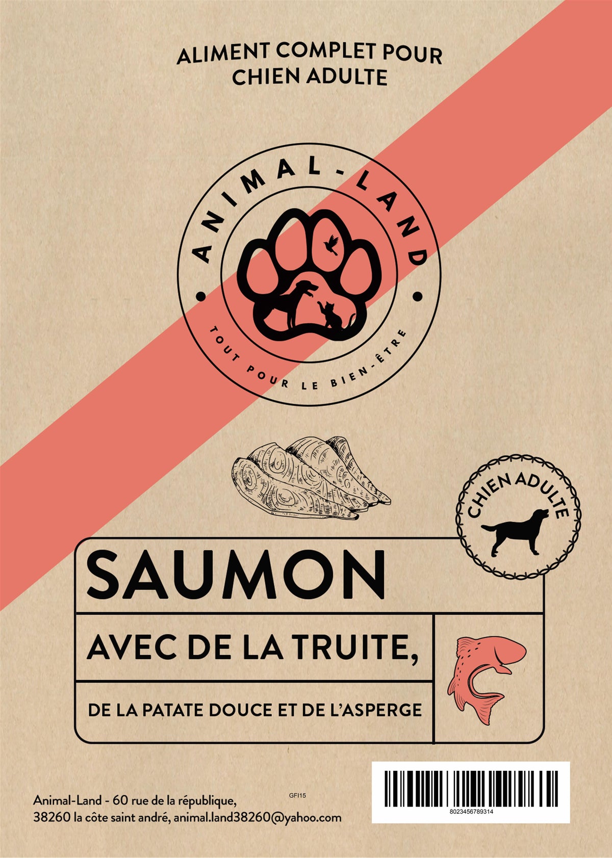 Origine 50 — Adulte  Saumon & truite, patate douce, asperge - Adulte