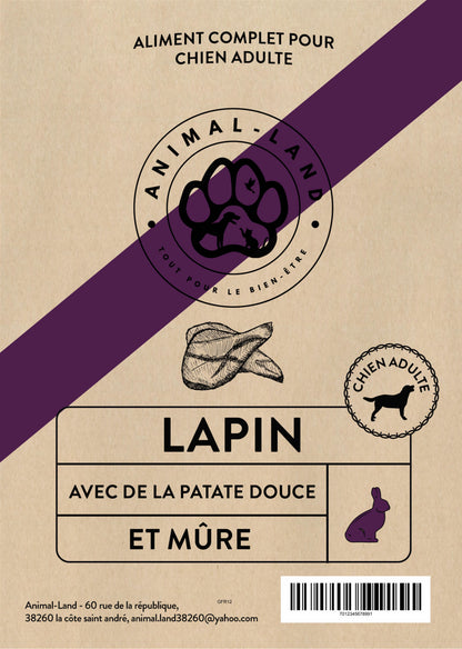 Croquettes Superfood 50% Lapin pour Chien Adulte Sans Céréales