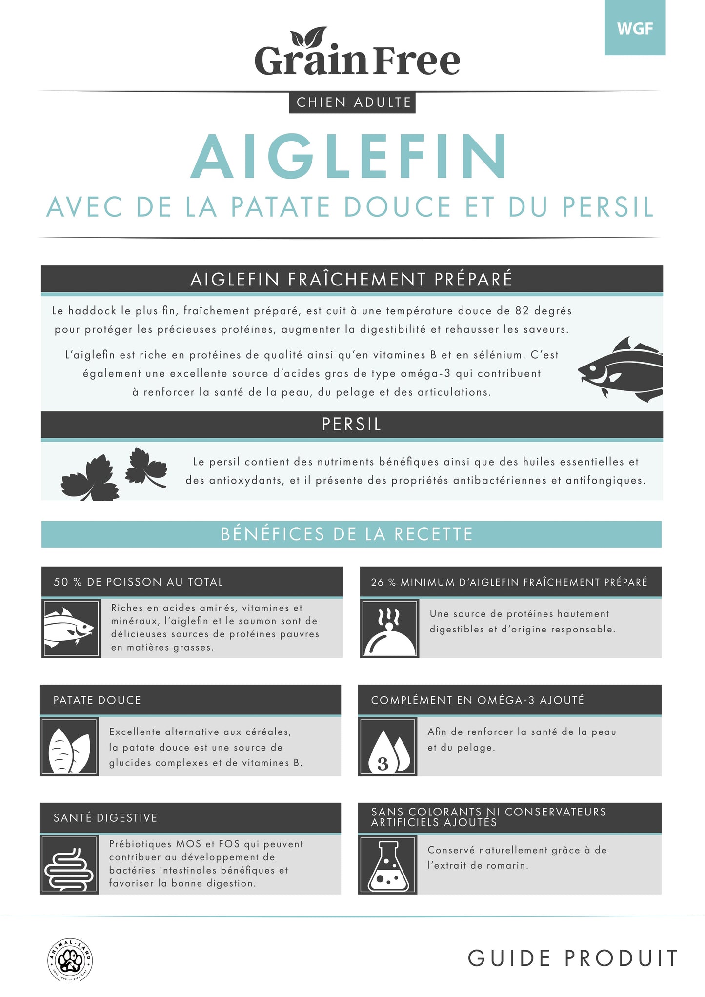 Origine 50 — Adulte Aiglefin, patate douce, persil - Adulte