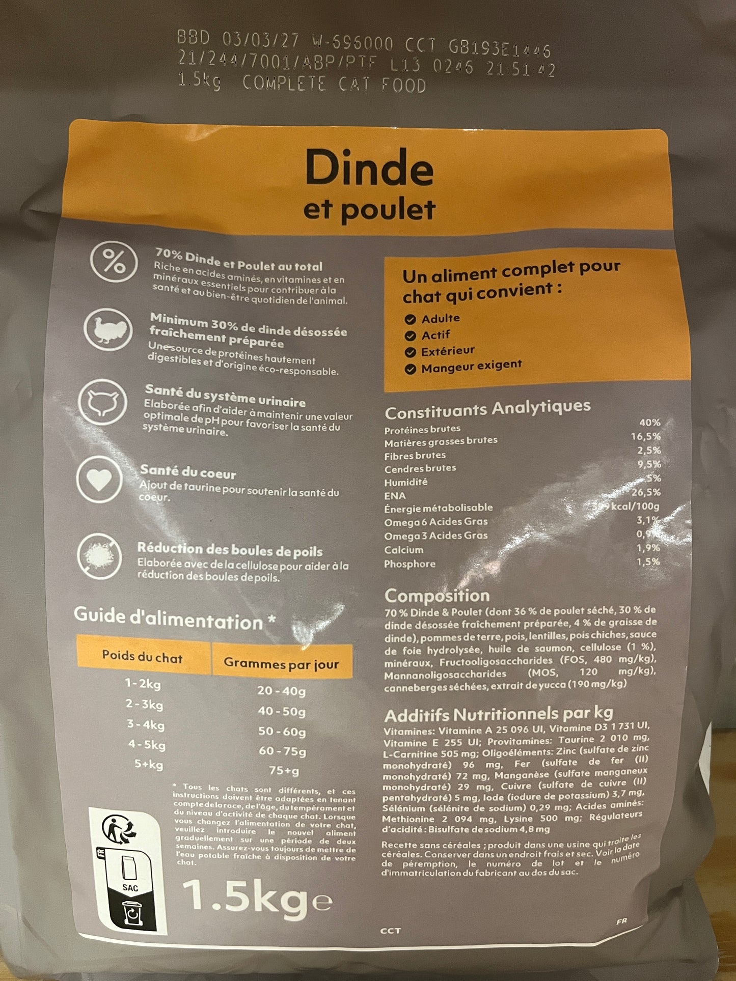 Connoisseur Dinde et Poulet 70% pour Chat Adulte