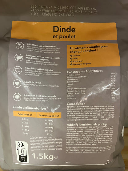 Connoisseur Dinde et Poulet 70% pour Chat Adulte