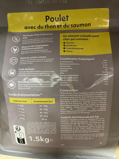 Connoisseur Poulet, Thon et Saumon 70% pour chat