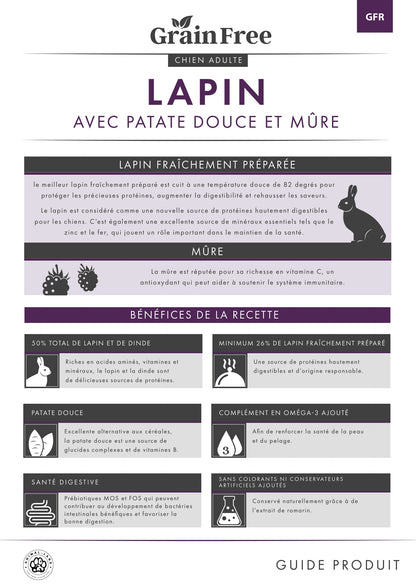 Origine 50 — Adulte Lapin, patate douce, mûre - Adulte