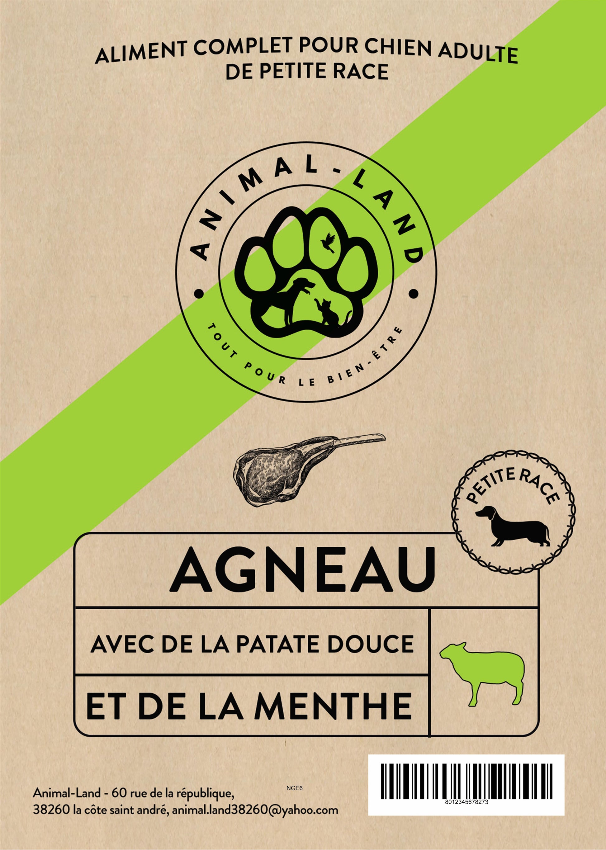 Origine 50 — Adulte Petite Race Agneau, patate douce, menthe. 50% d’agneau frais, source de protéines de haute qualité
Sans céréales, adapté aux chiens sensibles ou intolérants
Enrichi en prébiotiques MOS et FOS pour une santé digestive optimale
Cuisson douce à 82°C pour préserver protéines, vitamines et minéraux
Supplémenté en oméga-3 pour une peau saine et un pelage brillant
Recette naturelle, sans sous-produits, colorants ni conservateurs artificiels
Ingrédients soigneusement sélectionnés.
