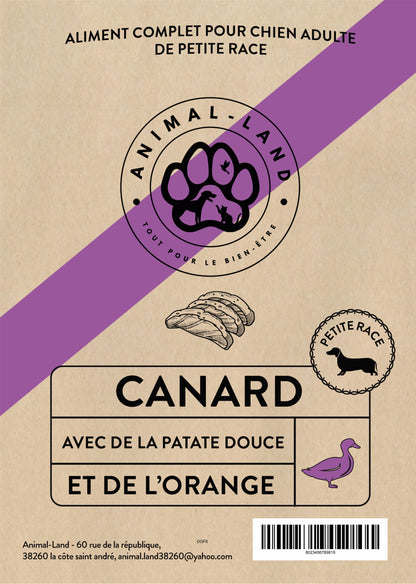 Origine 50 — Adulte Petite Race Canard, patate douce, orange. 50% de canard frais, source de protéines de haute qualité
Sans céréales, adapté aux chiens sensibles ou intolérants
Enrichi en prébiotiques MOS et FOS pour une santé digestive optimale
Cuisson douce à 82°C pour préserver protéines, vitamines et minéraux
Supplémenté en oméga-3 pour une peau saine et un pelage brillant
Recette naturelle, sans sous-produits, colorants ni conservateurs artificiels
À base de patate douce et d’orange pour une digestion