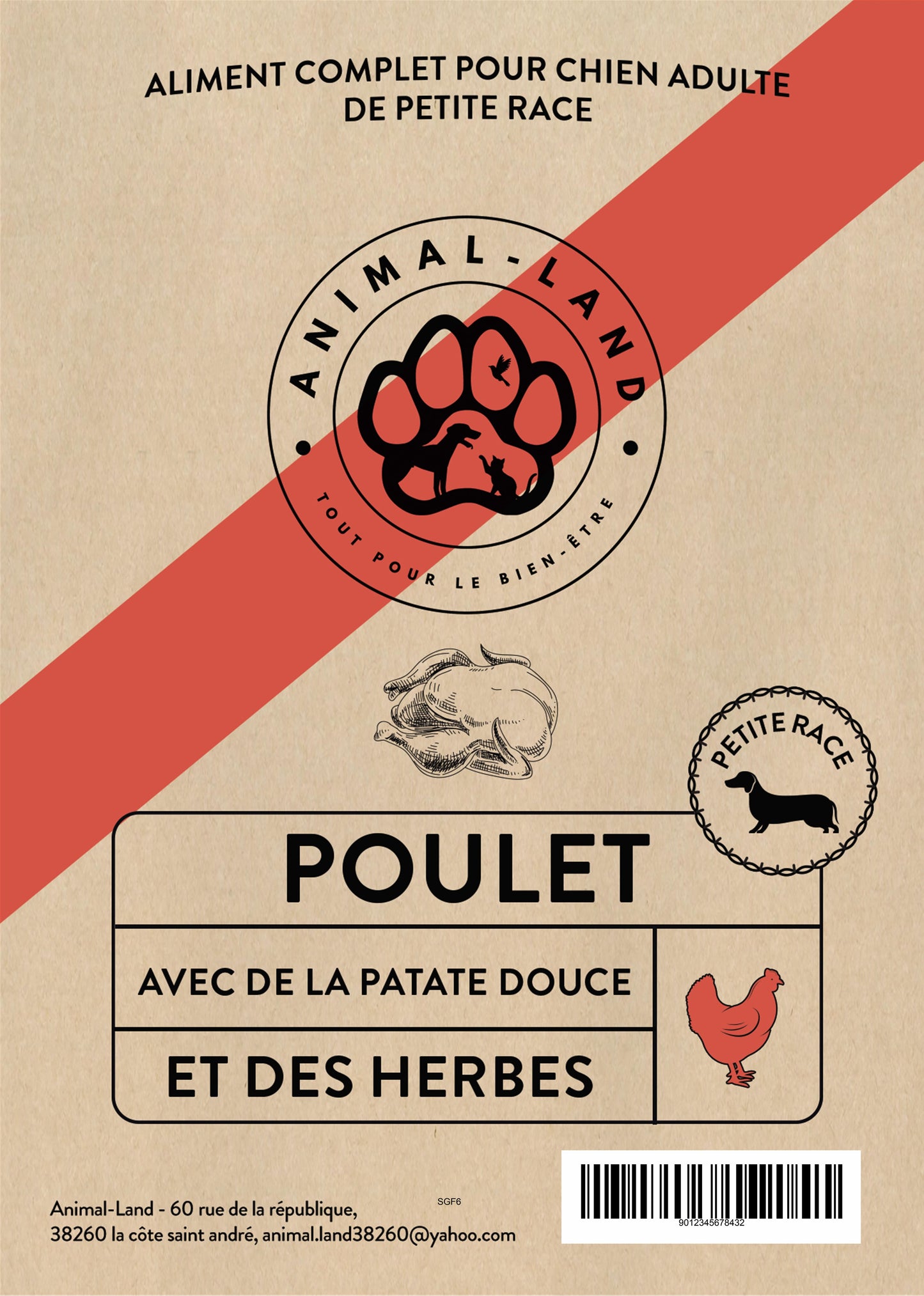 Origine 50 — Adulte Petite Race Poulet, patate douce, herbes. 50% de poulet frais, source de protéines de haute qualité
Sans céréales, adapté aux chiens sensibles ou intolérants
Enrichi en prébiotiques MOS et FOS pour une santé digestive optimale
Cuisson douce à 82°C pour préserver protéines, vitamines et minéraux
Supplémenté en oméga-3 pour une peau saine et un pelage brillant
Recette naturelle, sans sous-produits, colorants ni conservateurs artificiels
À base de patate douce et d’herbes 