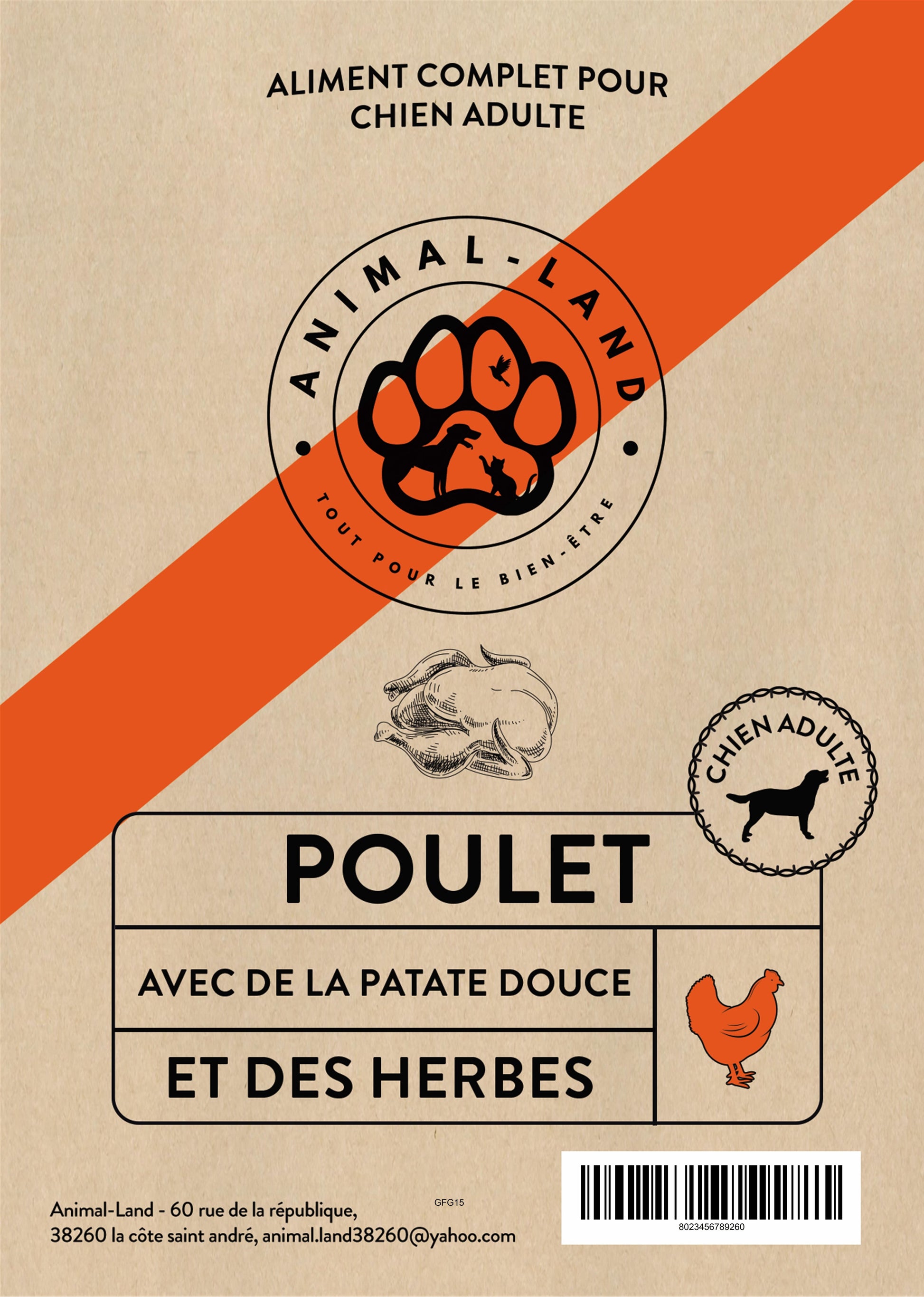 Origine 50 — Adulte Poulet, patate douce, herbes. À base de poulet frais (minimum 50%), source de protéines de haute qualité
Sans céréales, adapté aux chiens sensibles ou intolérants
Enrichi en prébiotiques MOS et FOS pour une santé digestive optimale
Cuit à 82°C pour préserver les protéines et les saveurs
Supplémenté en oméga-3 pour une peau saine et un pelage brillant
Avec des herbes naturelles pour une touche aromatique et digestive
Sans sous-produits, sans colorants ni conservateurs artificiels 