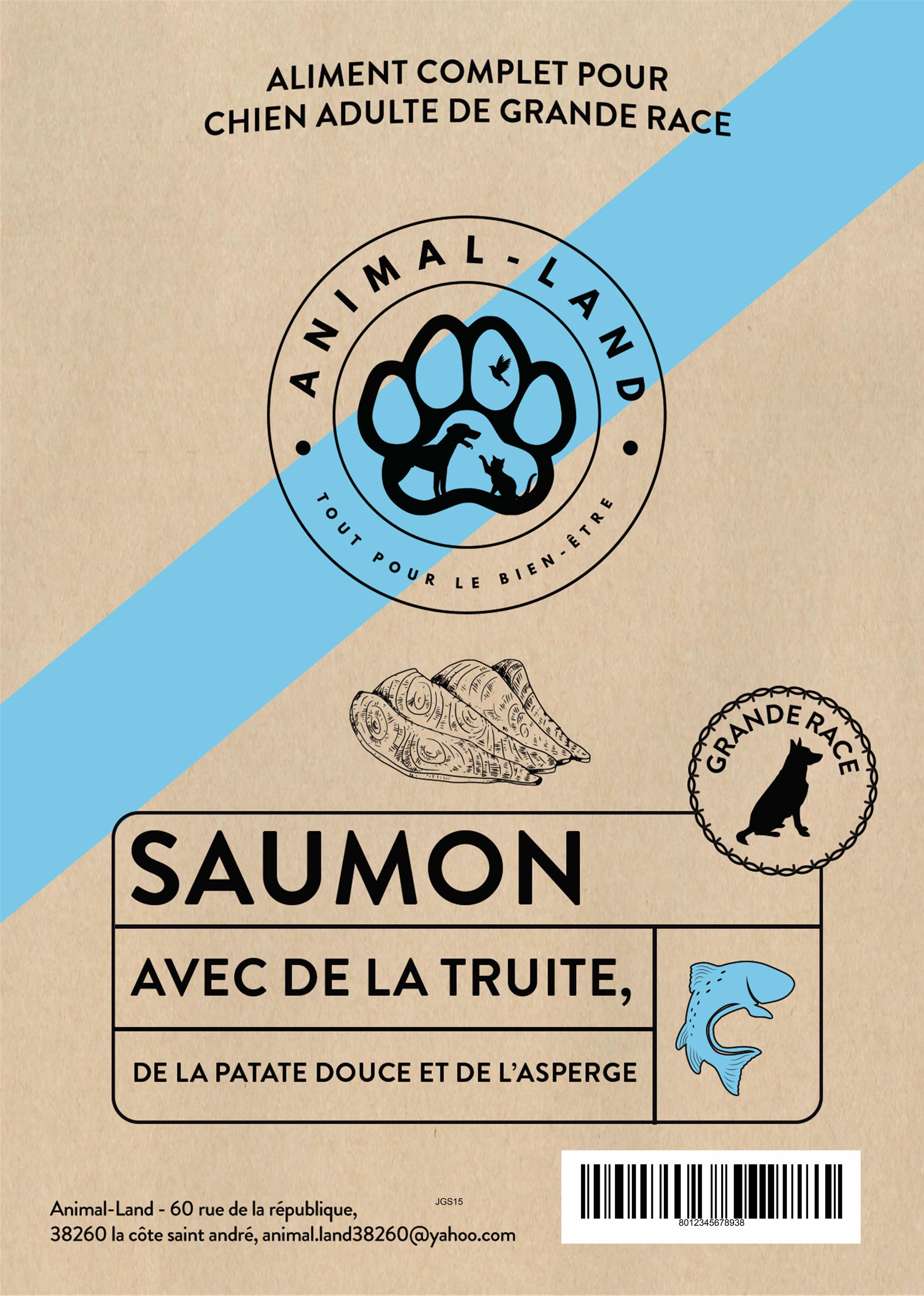 Origine 50 — grande race saumon, truite, patate douce et asperge