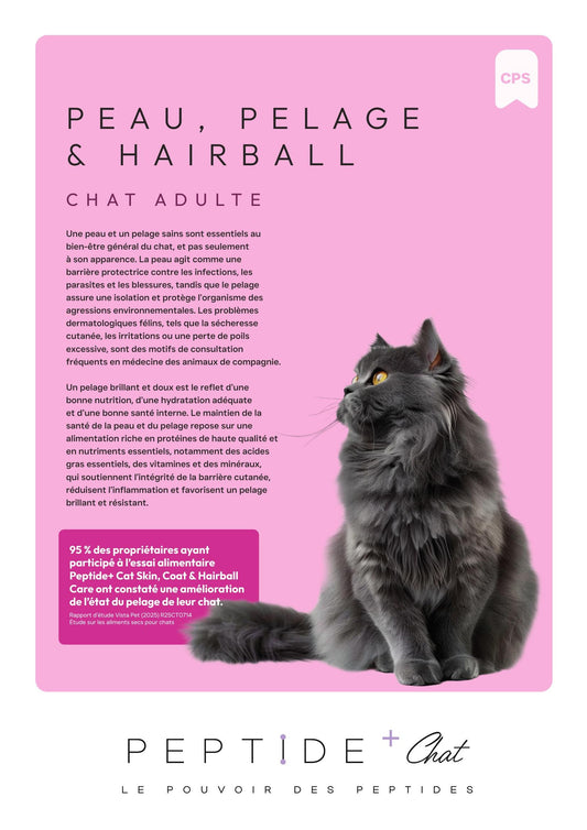 peptide + chat peau pelage & hairball