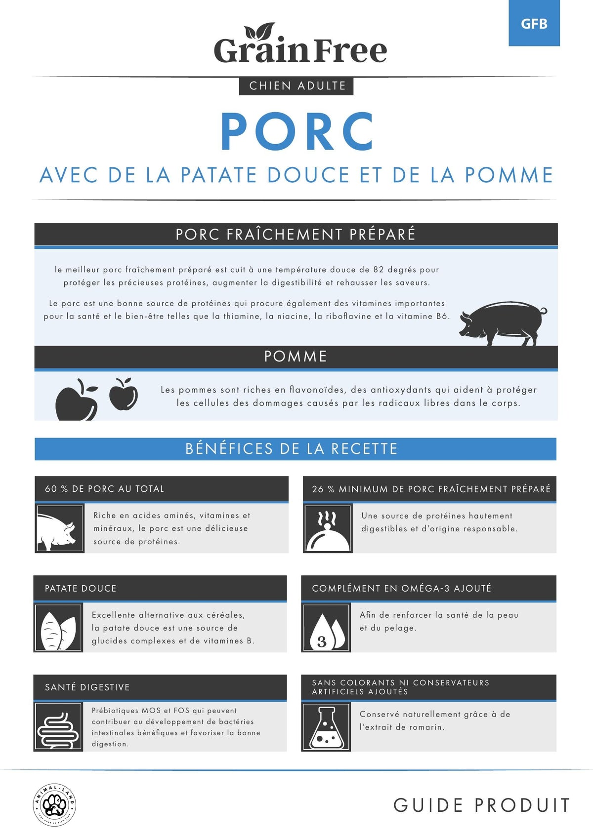 Origine 50 — Adulte Porc, patate douce, pomme