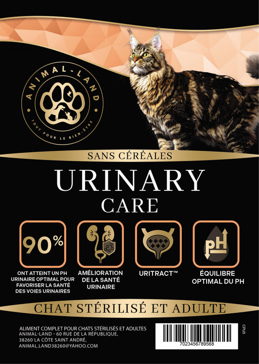 Précision 3 — Urinary Care,Poulet - tout stade de vie. La santé urinaire est influencée par des facteurs tels que l'environnement, le stress et l'alimentation. Un stress chronique ou répété peut altérer la santé urinaire en augmentant l'inflammation et en modifiant les habitudes de miction, tandis que l'alimentation influence à la fois l'hydratation et l'équilibre du pH urinaire. Une alimentation adaptée, une bonne hydratation et une gestion efficace du stress contribuent toutes aumaintien urinaire et renal