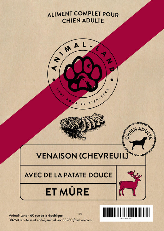 Croquettes 50% Venaison pour Chien Adulte