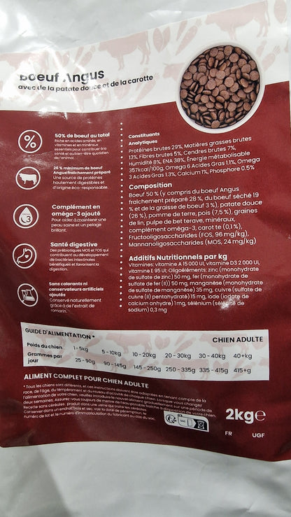 Croquettes Superfood 50% Boeuf Angus pour Chien Adulte