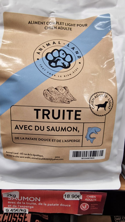 Superfood 50% Truite Saumon Chiens Adulte & Sénior/Light