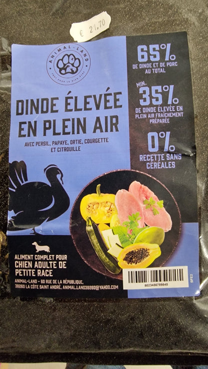 Superfood 65 — Tout Stade de Vie Petite race Dinde fermière, persil, papaye, ortie, courgette, citrouille