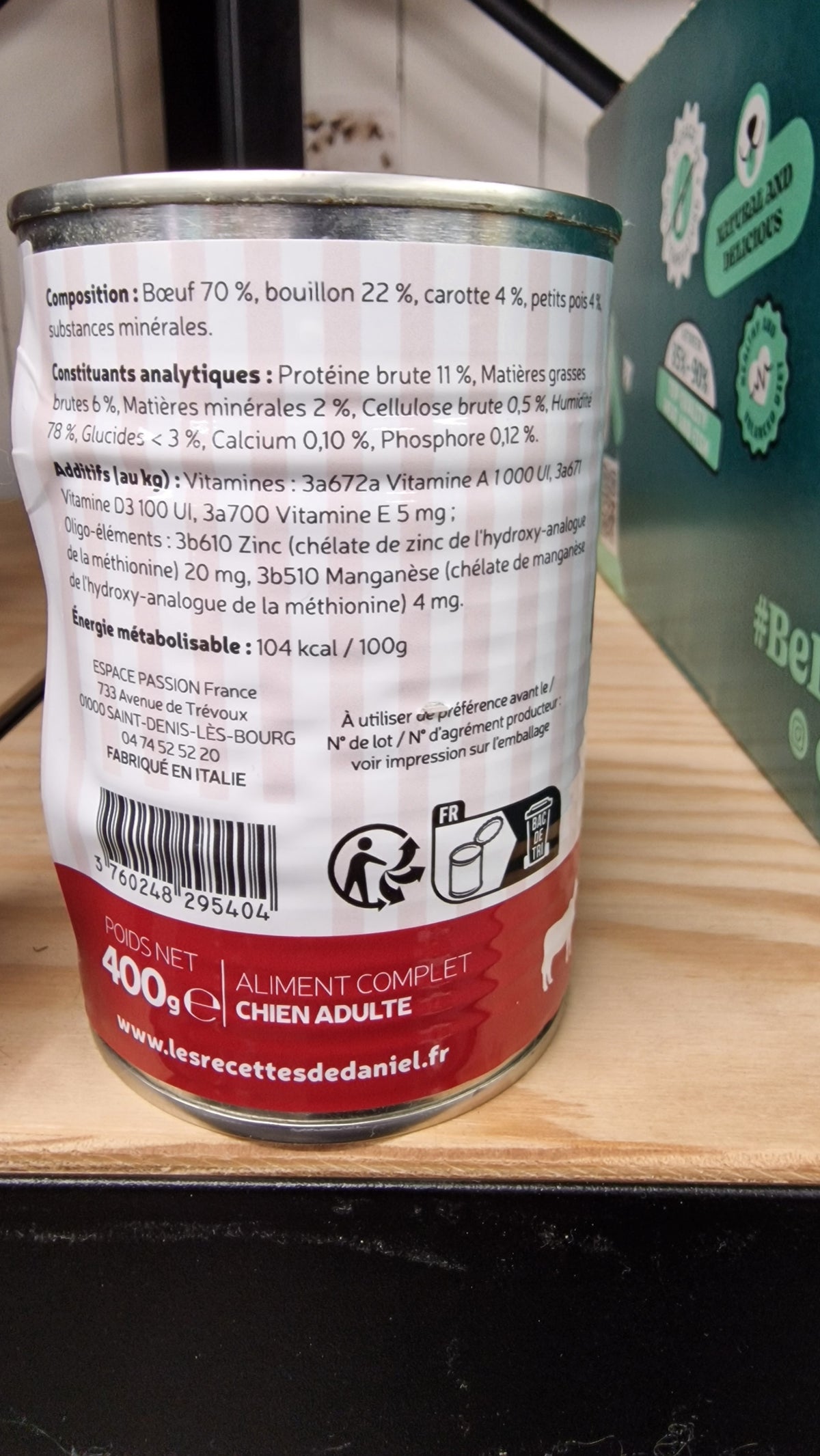 Mijoté Bœuf, Carotte & Petits Pois - Chien Adulte - 400g