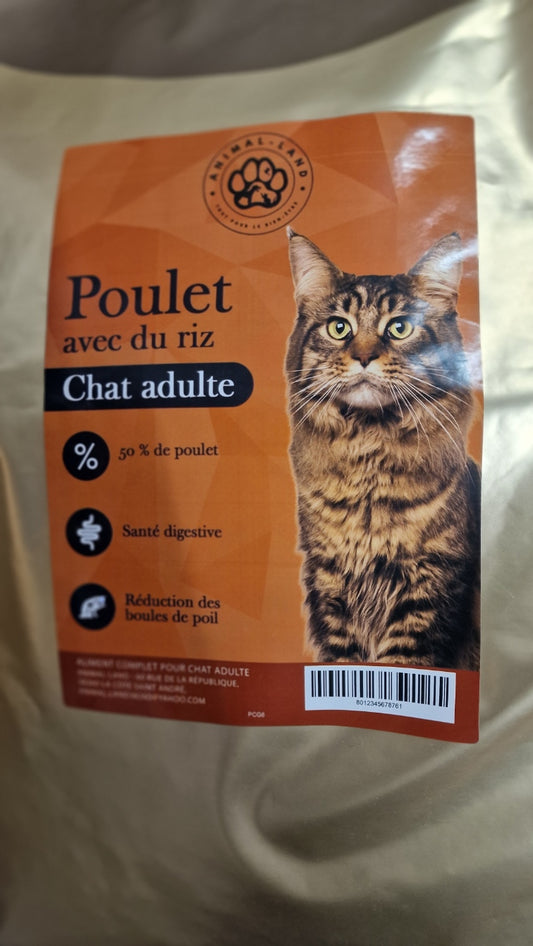 Croquettes Super Premium Poulet  avec du riz pour chat