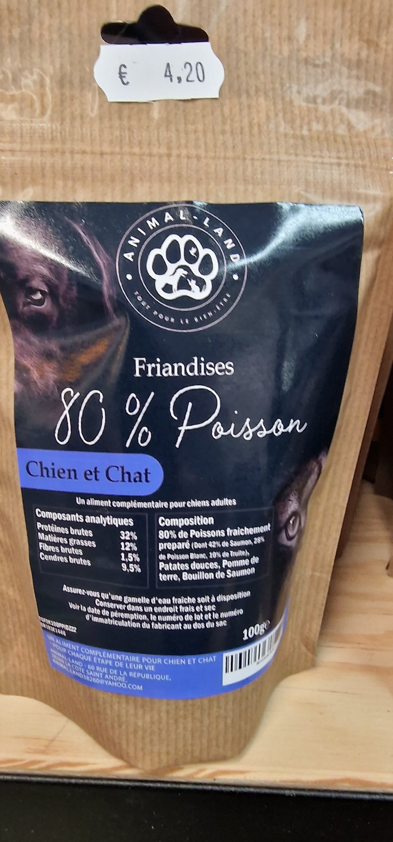 Friandises 80% Poisson Chien Chat – Saumon Truite Sans Céréales | Animal-Land