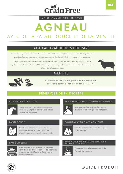 Origine 50 — Adulte Petite Race Agneau, patate douce, menthe