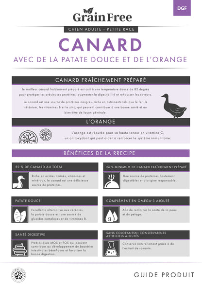 Origine 50 — Adulte Petite Race Canard, patate douce, orange