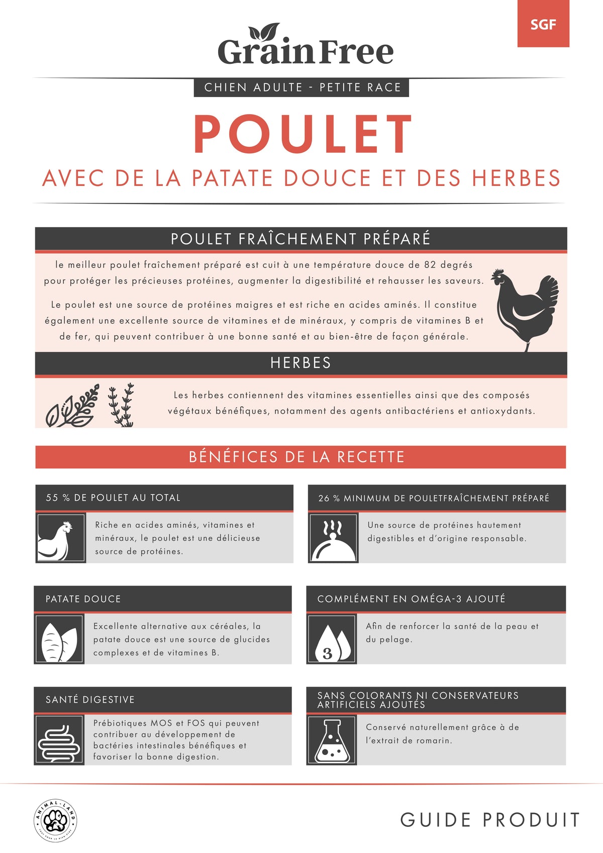 Origine 50 — Adulte Petite Race Poulet, patate douce, herbes