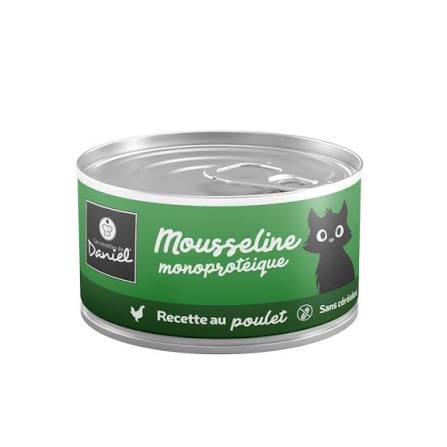 Les Recettes de Daniel Mousseline Poulet 85g – Pâtée sans Céréales pour Chat