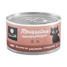Les Recettes de Daniel Mousseline Saumon Légumes 85g – Pâtée sans Céréales pour Chat