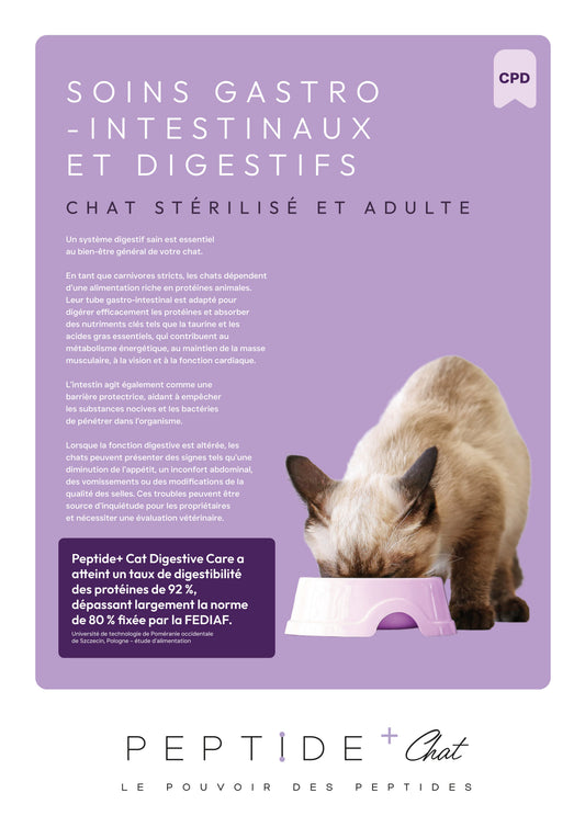 peptide + chat soins gastro-intestinaux et digestifs