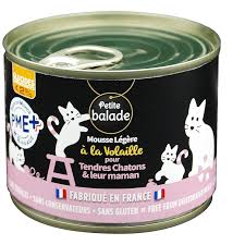 Petite Balade Mousse Légère Volaille Chaton et Maman 200g – Pâtée sans Céréales pour Chat