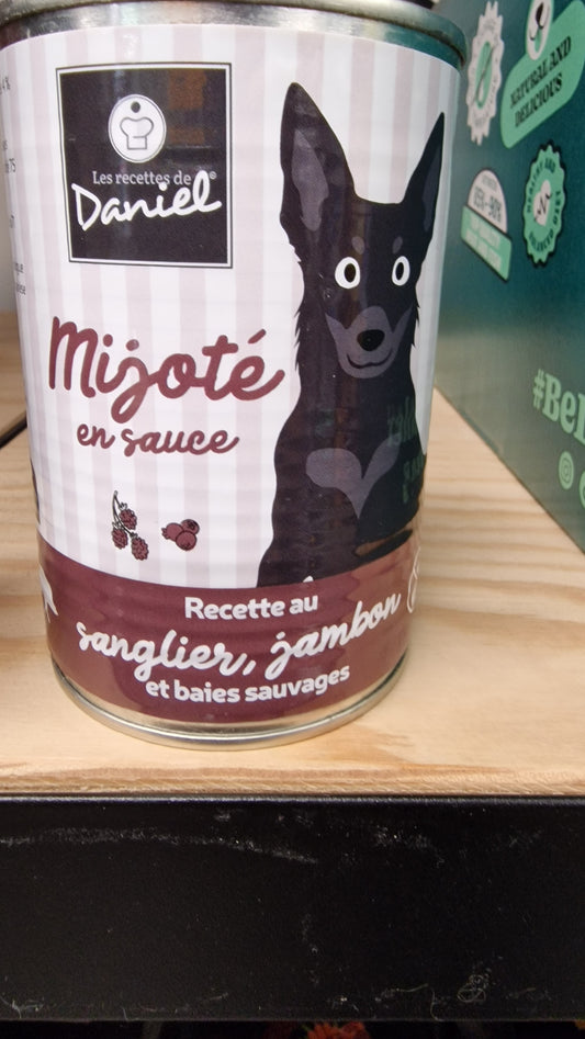 Mijoté Sanglier, Jambon & Baies Sauvages - Chien Adulte - 400g